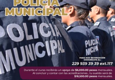 Emite Ayuntamiento de Veracruz Convocatoria 2026 para ingresar a la Policía Municipal.