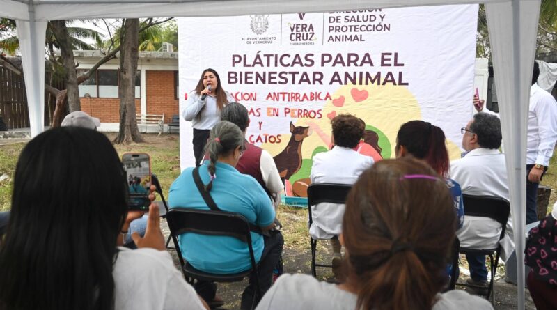 Aplicarán 400 dosis gratuitas de vacuna antirrábica en la ciudad de Veracruz.