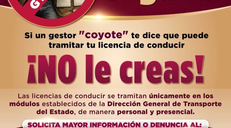 Licencias sin intermediarios: SSP llama a proteger tu trámite y tu dinero.