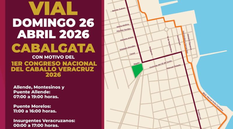 Gobierno municipal de Veracruz implementa operativo para la magna cabalgata.