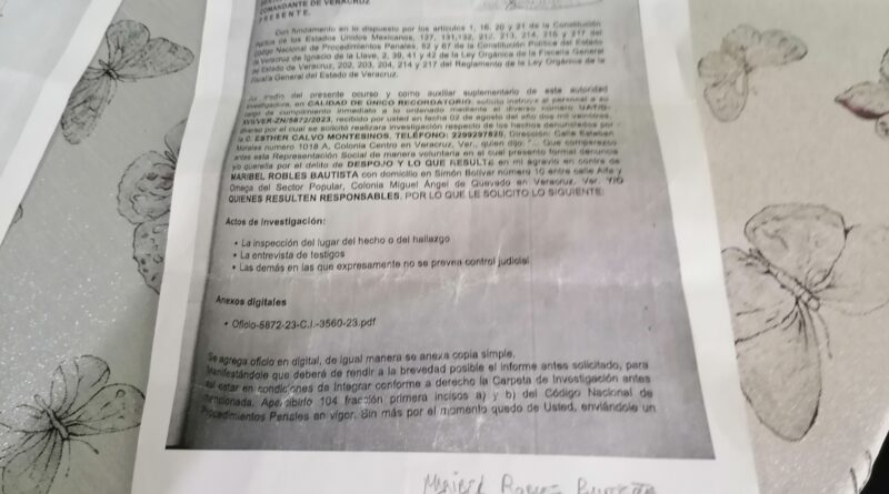 DESPOJAN DE TERRENO A DOÑA ESTHER  CALVO MONTESINOS.
