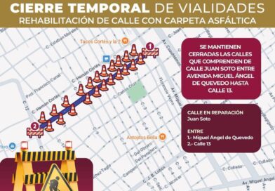 *Exhorta Ayuntamiento de Veracruz a tomar precauciones ante cierre vial en calle Juan Soto*