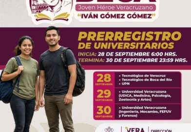 *Anuncia Rosa María prerregistro para la Beca “Joven Héroe Veracruzano Iván Gómez Gómez”*