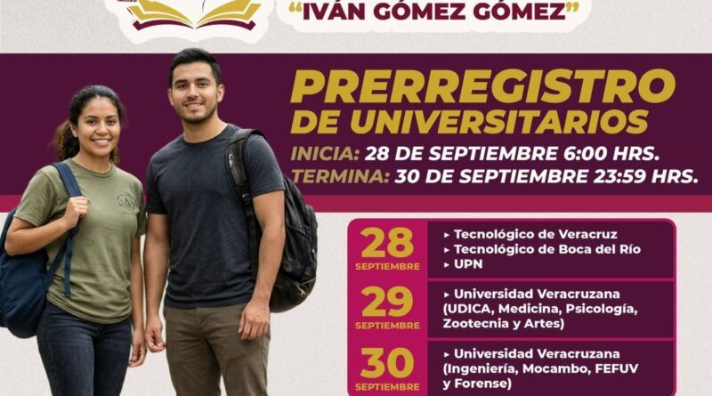 *Anuncia Rosa María prerregistro para la Beca “Joven Héroe Veracruzano Iván Gómez Gómez”*