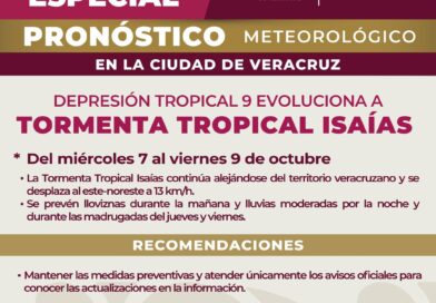 *Mantiene Ayuntamiento de Veracruz vigilancia ante tormenta tropical Isaías*
